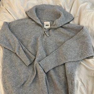 aerie waffle quarter zip